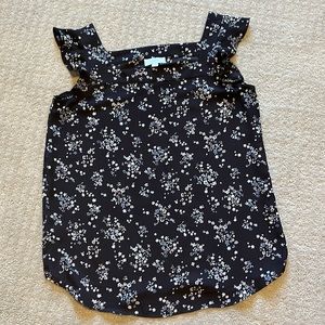 Ann Taylor LOFT sleeveless blouse with floral pattern